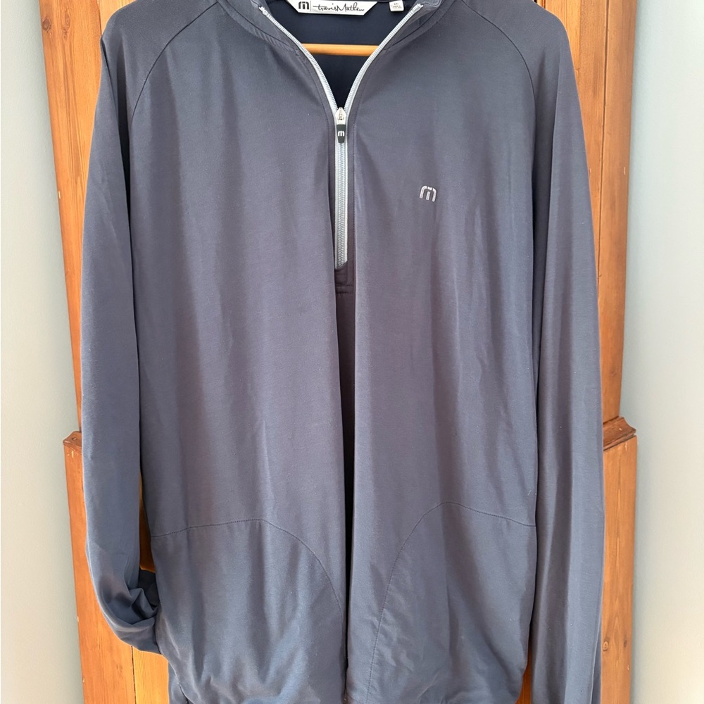 Travis Mathew Dark Gray/Blue Quarter Zip